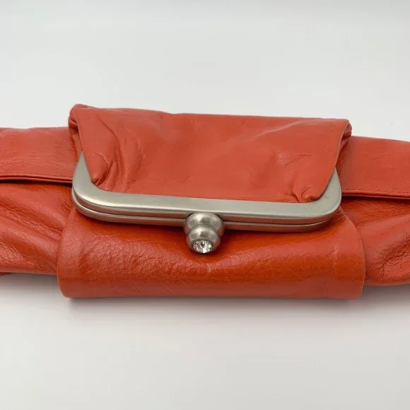 Latico Vintage-style Fold Clutch with Coin Purse - Burnt Orange